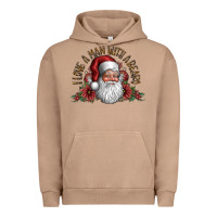 Pigment Burro i love a man with a bearo Urban Hoodie - CowhideDigitalArt