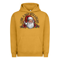 Pigment Peanut Butter i love a man with a bearo Urban Hoodie - CowhideDigitalArt