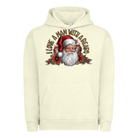 Pigment Pistachio i love a man with a bearo Urban Hoodie - CowhideDigitalArt