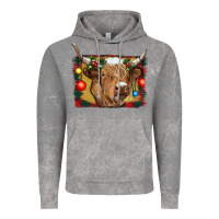 Cloud Rock highland cow christmas Vintage Hoodie - RanaPortraitStore