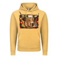 Vintage Mustard highland cow christmas Vintage Hoodie - RanaPortraitStore