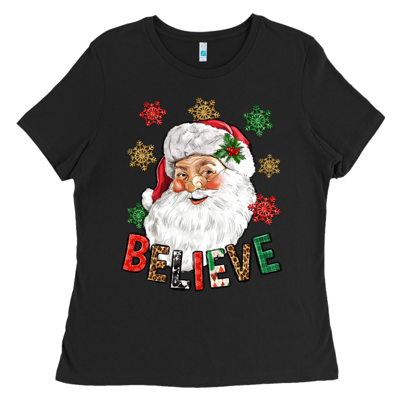 Believe Christmas Ladies Tee by NancyCooperArtShop | Teevron