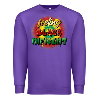 Purple feeling blacknificent Premium Sweatshirt - FaDigitalArtStudio