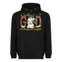 Black with god all things are possible with snowman bbs Heavyweight Hoodie - BundleAndBundleShop