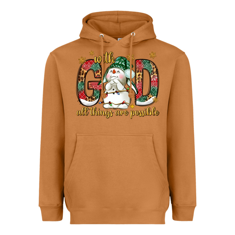 With God All Things Are Possible With Snowman Bbs Heavyweight Hoodie by BundleAndBundleShop | Teevron