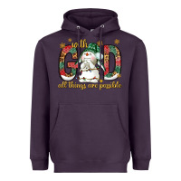 Plum with god all things are possible with snowman bbs Heavyweight Hoodie - BundleAndBundleShop