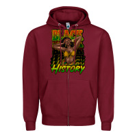 Burgundy Black history afro woman Zipper Hoodie - HowdyJamesFarm