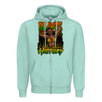 Seafoam Black history afro woman Zipper Hoodie - HowdyJamesFarm