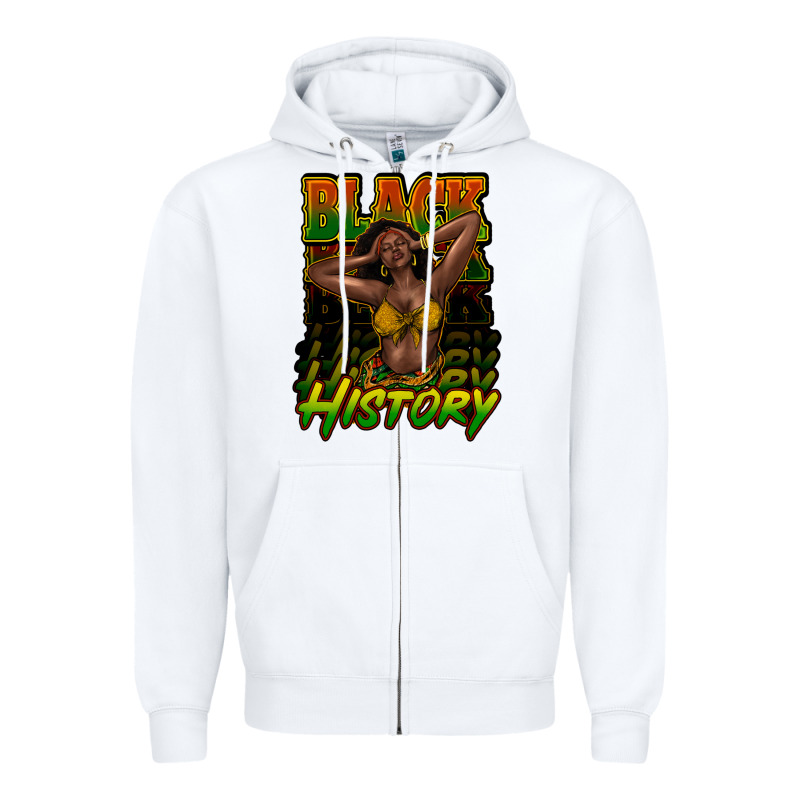 Black History Afro Woman Zipper Hoodie by HowdyJamesFarm | Teevron