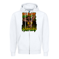 White Black history afro woman Zipper Hoodie - HowdyJamesFarm