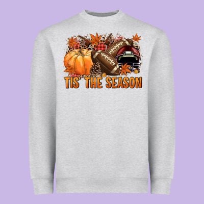 Tis' The Season Football And Maroon Helmet Heavyweight Sweatshirt Designed By Nancycooperartshop