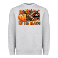 Heather Grey Tis' the season Football and maroon helmet Heavyweight Sweatshirt - NancyCooperArtShop