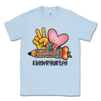 Dusty Blue peace love kindergarten Classic Tee - JahusDesignShop