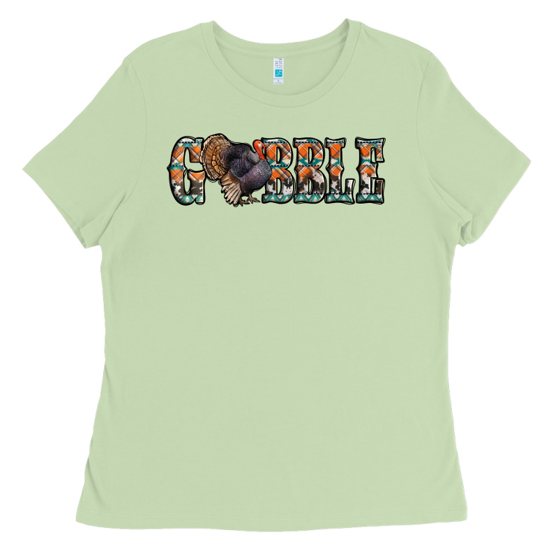 Gobble Thanksgiving Turkey Ladies Tee by Jasminsmagicworld | Teevron