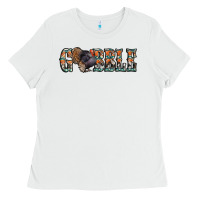 White gobble thanksgiving turkey Ladies Tee - Jasminsmagicworld