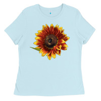 Baby Blue ring o fine sunflower Ladies Tee - LillyAllenDesigns