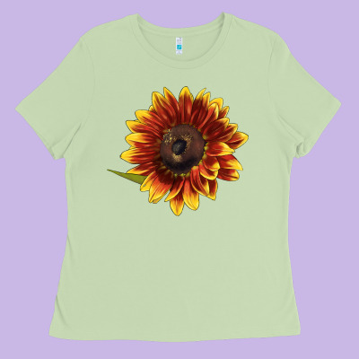 Ring O Fine Sunflower Ladies Tee Designed By Lillyallendesigns