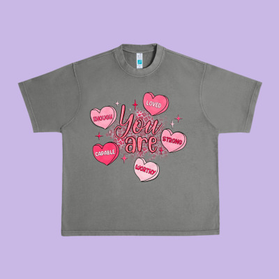 You Are Enough Valentines Day Urban Heavy Tee Designed By Lillyallendesigns
