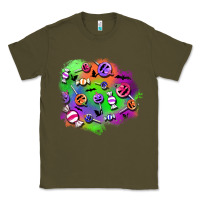 Army Green halloween candy patches Classic Tee - BundleAndBundleShop