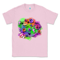 Bubblegum Pink halloween candy patches Classic Tee - BundleAndBundleShop