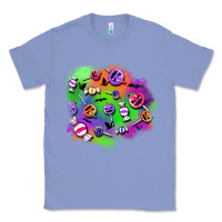 Colony Blue halloween candy patches Classic Tee - BundleAndBundleShop