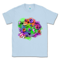 Dusty Blue halloween candy patches Classic Tee - BundleAndBundleShop