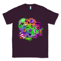 Plum halloween candy patches Classic Tee - BundleAndBundleShop