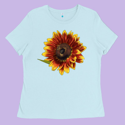 Ring O Fine Sunflower Ladies Tee Designed By Lillyallendesigns