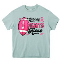 Arona nobody fights alone pink football breast cancer awareness Heavy Core Tee - Jasminsmagicworld