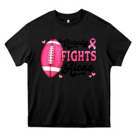 Black nobody fights alone pink football breast cancer awareness Heavy Core Tee - Jasminsmagicworld