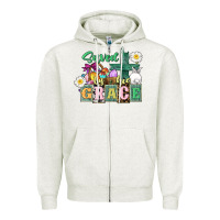 Oatmeal Heather Saved by his grace Easter Zipper Hoodie - CowGirlArtShop
