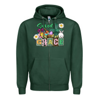 Sports Green Saved by his grace Easter Zipper Hoodie - CowGirlArtShop