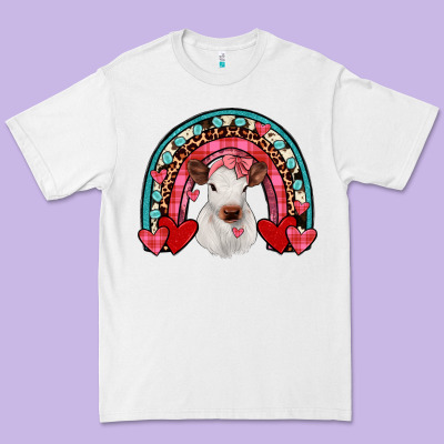 Valentines Heifer Rainbow Premium Tee Designed By Jahusdesignshop