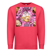 Cardinal cat coffee cups and paw with leopard and glitter seamless pattern bbs Premium Sweatshirt - BundleAndBundleShop