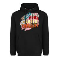 Black Weird moms build character Mother's Day Heavyweight Hoodie - FaDigitalArtStudio