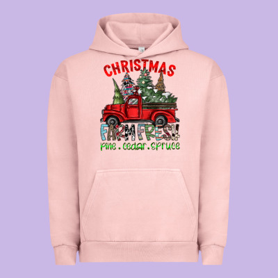 Christmas Farm Fresh Urban Hoodie Designed By Cowhidedigitalart