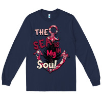 Navy Summer decor The sea is in my Soul Long Sleeve Tee - Bettercallsaul