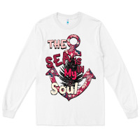 White Summer decor The sea is in my Soul Long Sleeve Tee - Bettercallsaul