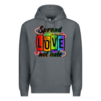 Rock spread love not hate Premium Hoodie - OliviaCreatesArt