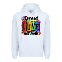 White spread love not hate Premium Hoodie - OliviaCreatesArt