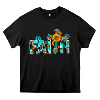 Black faith with cross ado Heavy Core Tee - AdoDesignShop