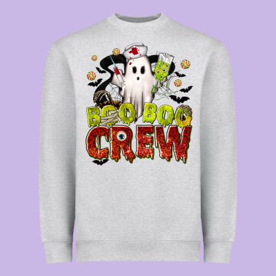 Boo Boo Crew Nurse Heavyweight Sweatshirt Designed By Texasbilliewilder