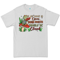 Dove Grey if my book is open your mouth should be closed malia Premium Tee - MaliasSmallBusiness
