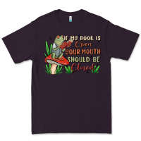 Plum if my book is open your mouth should be closed malia Premium Tee - MaliasSmallBusiness