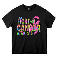 Black fight cancer in all colors Heavy Core Tee - NancyCooperArtShop