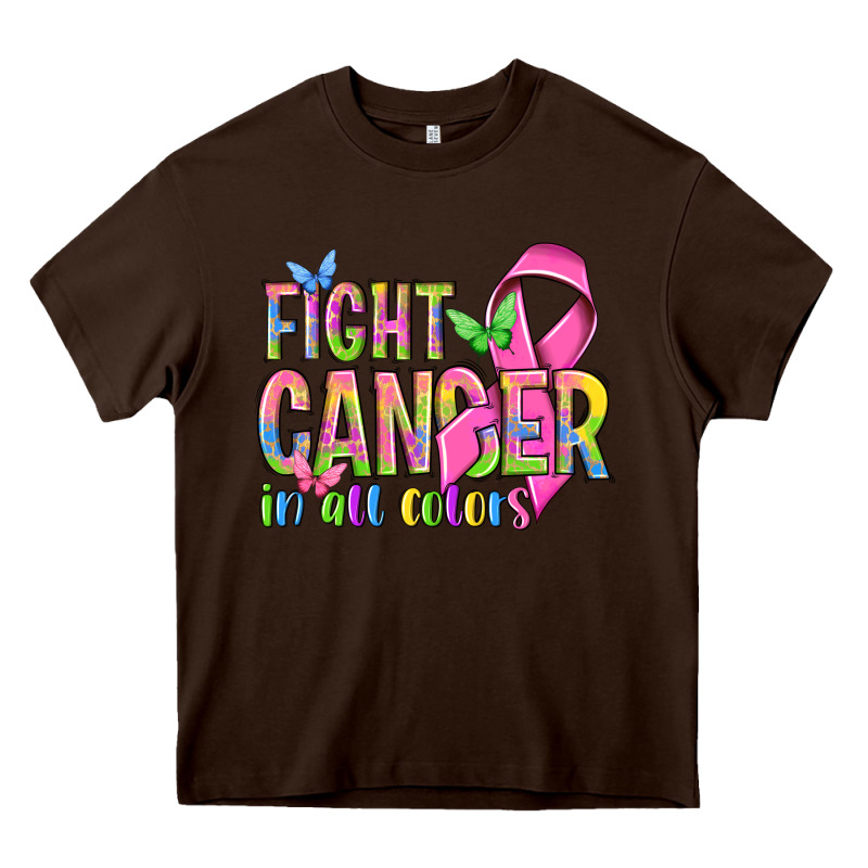 Fight Cancer In All Colors Heavy Core Tee by NancyCooperArtShop | Teevron