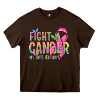Chocolate Brown fight cancer in all colors Heavy Core Tee - NancyCooperArtShop