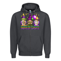 Smoke mardi gras with gnomies Zipper Hoodie - HowdyJamesFarm