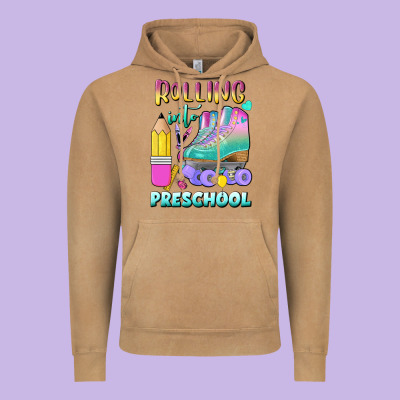 Rolling Into Preschool Vintage Hoodie Designed By Bundleandbundleshop
