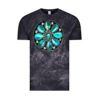 Cloud Black turquoise gemstone Vintage Tee - JahusDesignShop